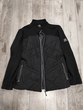 XL Women's ZeroXposur Quilted Puffer Running Jacket Jet Black Ladies Athletic